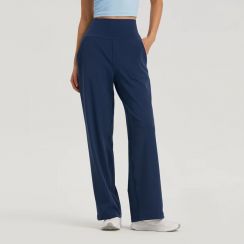 Womens High Waist Spandex Straight Pants