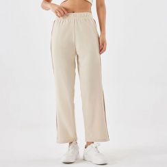 Patchwork Fitness Running Straight Leg Pants with Pocket