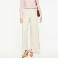 Wide Leg Pants with Slant Pocket